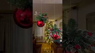 Take your holiday decor to the next level with this easy, hanging ornament hack! 🎄#diy #shorts