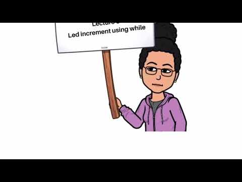 Led increment using while