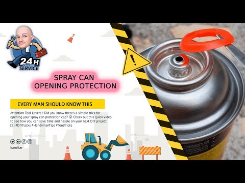 SPRAY CAN OPENING PROTECTION / Watch now to save time on your next project! #shorts