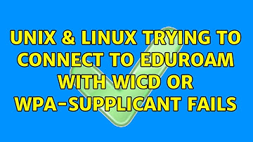 Unix & Linux: Trying to connect to eduroam with wicd or wpa-supplicant fails (2 Solutions!!)