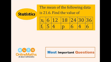 IX Statistics The mean of the following data is 21 6  Find the value of  p