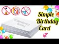 White Paper Birthday Card without Glue and Scissor _ White Paper Crafts Easy _ DIY Craft _#craft