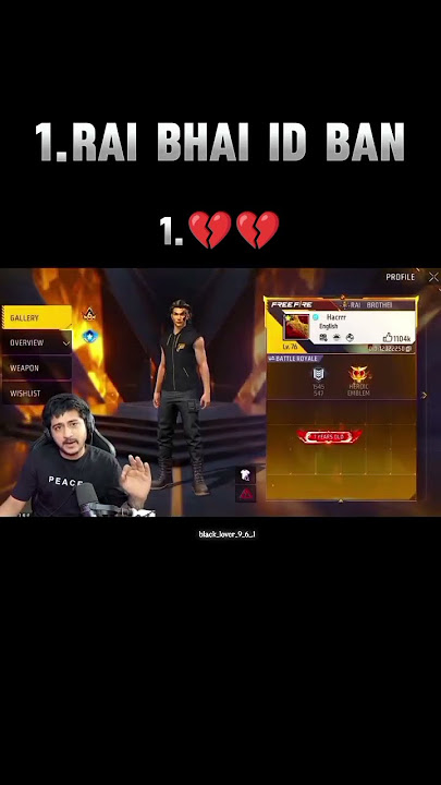 RAISTAR 💀ID BAN😔// #freefire #garenafreefire #shorts
