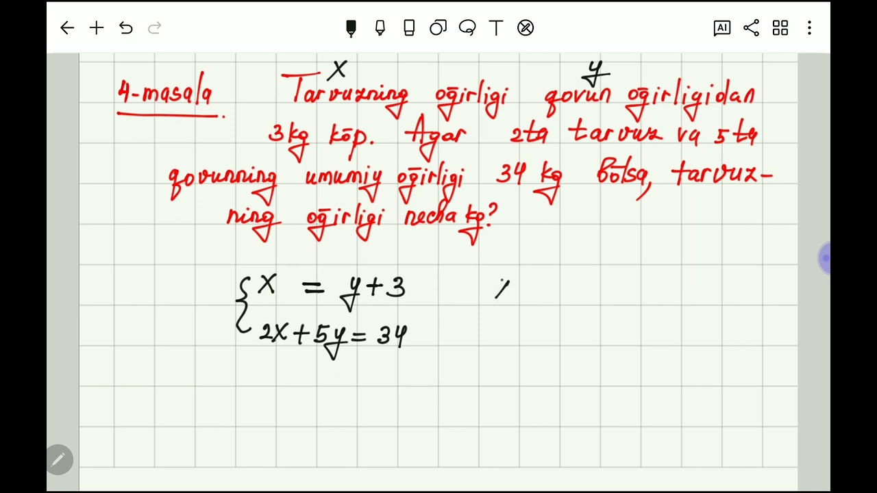 MATEMATIKA 2-KITOB 7-MAVZU I VIDEO DARSLIK(1-QISM)I I Yosh iqtidor egalari uchun