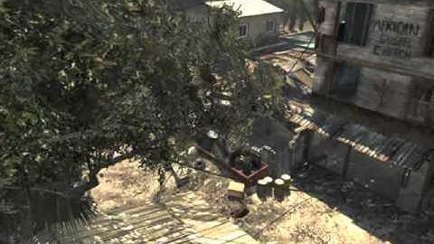 MW3 random throwing knife across map on Village