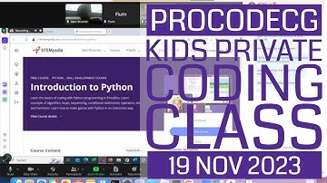 ProCodeCG Kids Private Coding Class - Flurin & Corsin - 19 Nov 2023