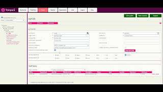Tempora Timesheets: Updating staff accounts