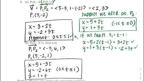 Parametric Equations of Lines