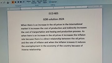 ECO 403 ( Macro Economics )  GDB solution