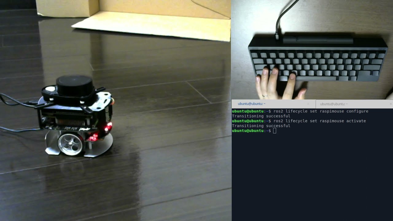 Raspberry Pi Mouse ROS 2 Examples : Direction controller - YouTube