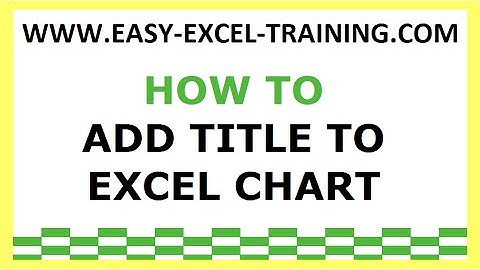 Task 148 - How to add title to Excel chart - EXERCISES FOR BEGINNERS