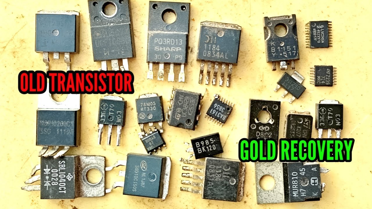 Transistor Gold OLD Transistor Gold Recovery//Recovering Gold From Old Transistors ...