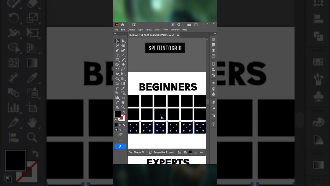 Split Any Design into a PERFECT Grid in Illustrator! 😱🖌️ | Illustrator Hack 