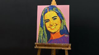 Painting Addison Rae In Pop Art