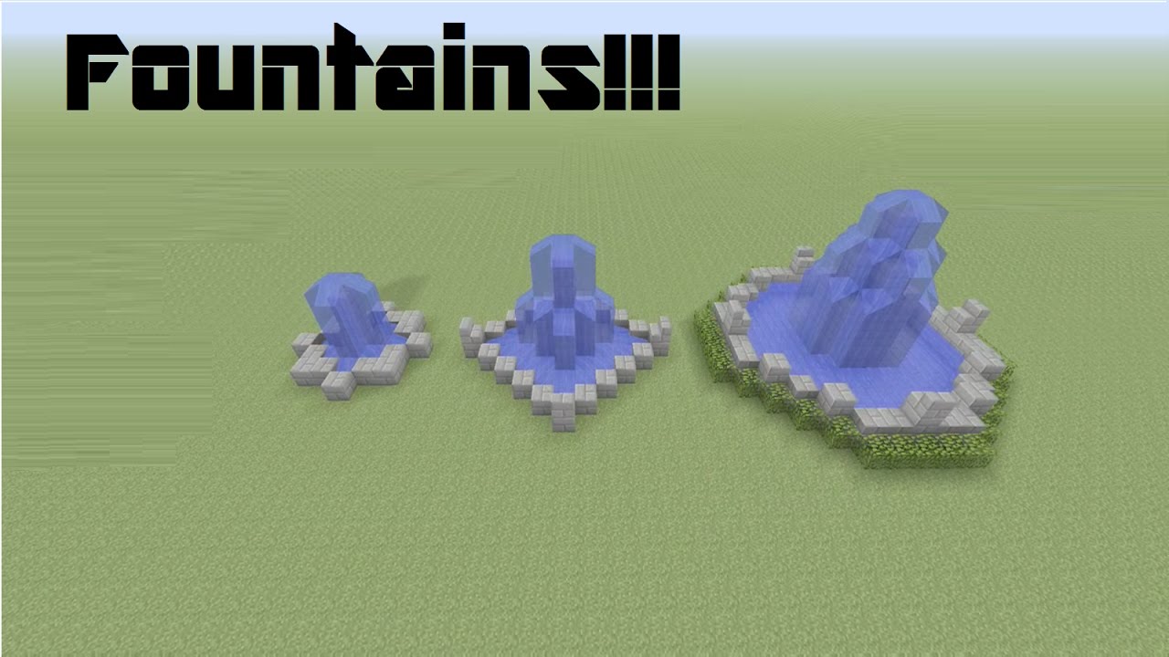 Схема фонтана в майнкрафте