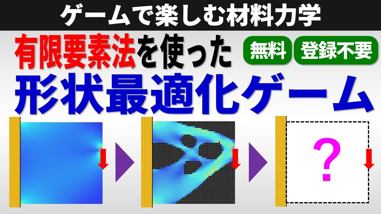 有限要素法を使った形状最適化ゲーム「Shape Optimizer」