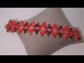 Crystal beads bracelet / Браслет из кристалла и бисера / Kristal ve kum boncukla bileklik yapımı /