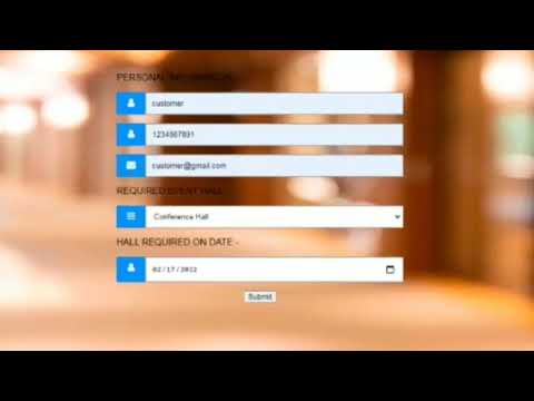 Event Hall Booking System