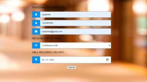 Event Hall Booking System