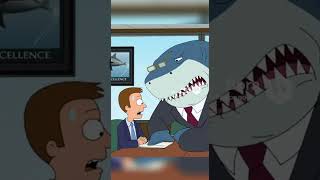Job Interview Went Great… Until The Shark Asked This 🦈😂 #CutawayGag #AnimatedComedy #YouTubeShorts