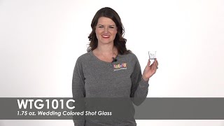 1.75 ounce Wedding Colored Shot Glass - WTG101C