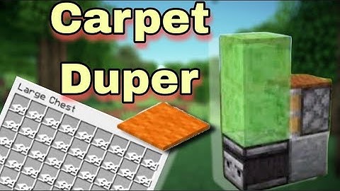 Minecraft 1.19 : Best CARPET DUPER Glitch Farm For ( As a FUEL) Try in Java/ Mcpe / Bedrock / Xbox