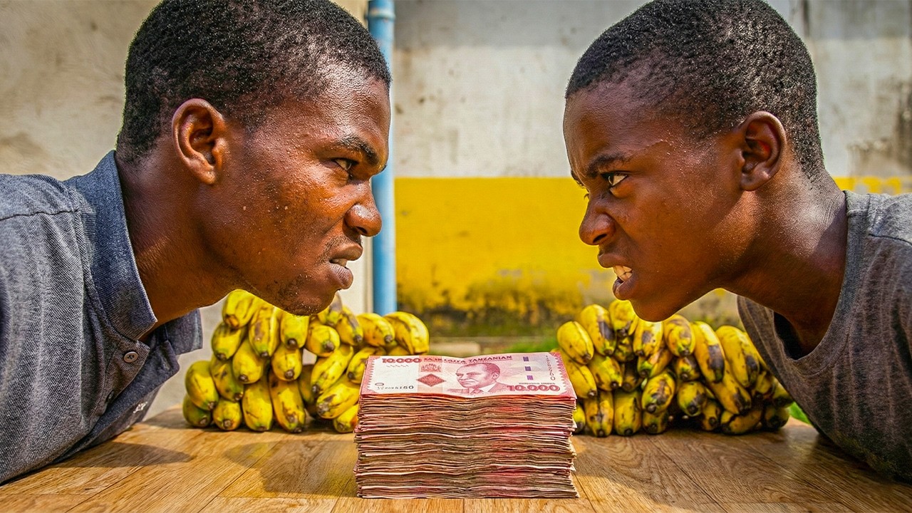 EPIC BANANA EATING FACE-OFF – 50,000 TSH ON THE LINE!