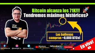 #bitcoin alcanza los $71k...Tendremos máximos históricos?