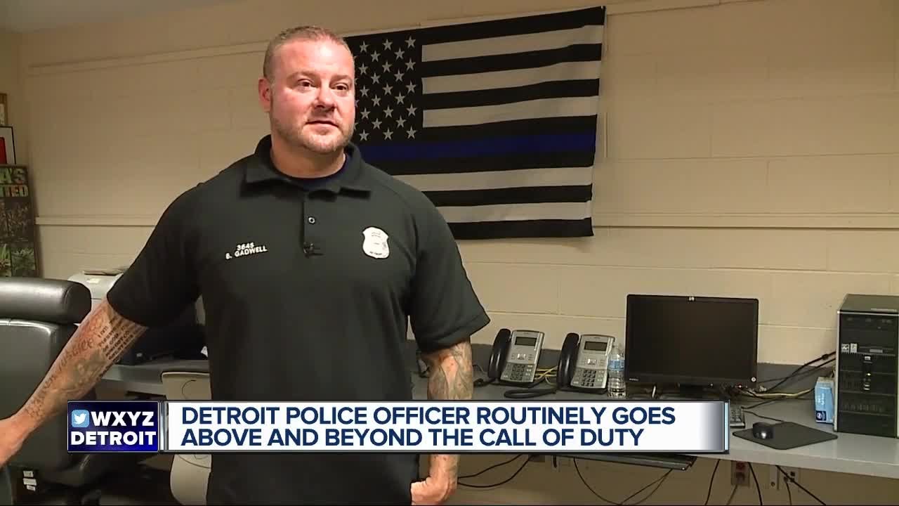 detroit police officer routinely goes above and beyond the call of above and beyond the call of duty
