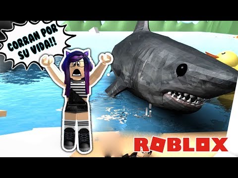 Escapa Del Tiburon Nuevo Escape Del Megalodon Shark Bite - desastres en la ciudad de roblox tiburones escapan juegos roblox karim juega