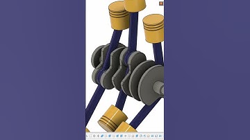 model, assemble + animate a V6 engine with Fusion 360 #cad #engineering #autodeskfusion360 #engine