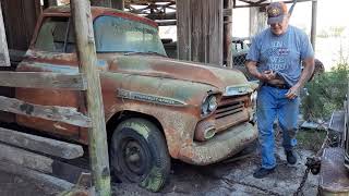 Pink Poppy 1959 Chevy Apache barn find one family owned