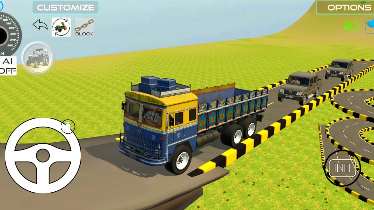  Driving Truck & Bolero Camper on circular highway #