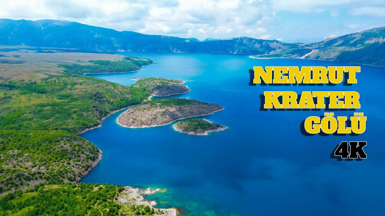 Nemrut Krater Gölü (4k), Scenic Drone Movie with Music