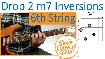 Guitar Chord Inversions - Drop 2 m7 - 6th String