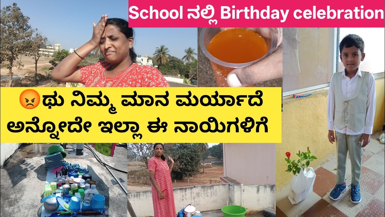 ಥು 🤬 ಸ್ವಲ್ಪನಾದ್ರು ನಾಚಿಕೆ, ಮಾನ ಮರ್ಯಾದೆ ಅನ್ನೋದೇ ಇಲ್ಲಾ ಈ ನಾಯಿಗಳಿಗೆ | School ನಲ್ಲಿ Birthday celebration 