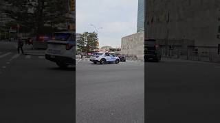 United States Secret Service Diplomat Escort Arriving At The United Nations In Manhattan, New York