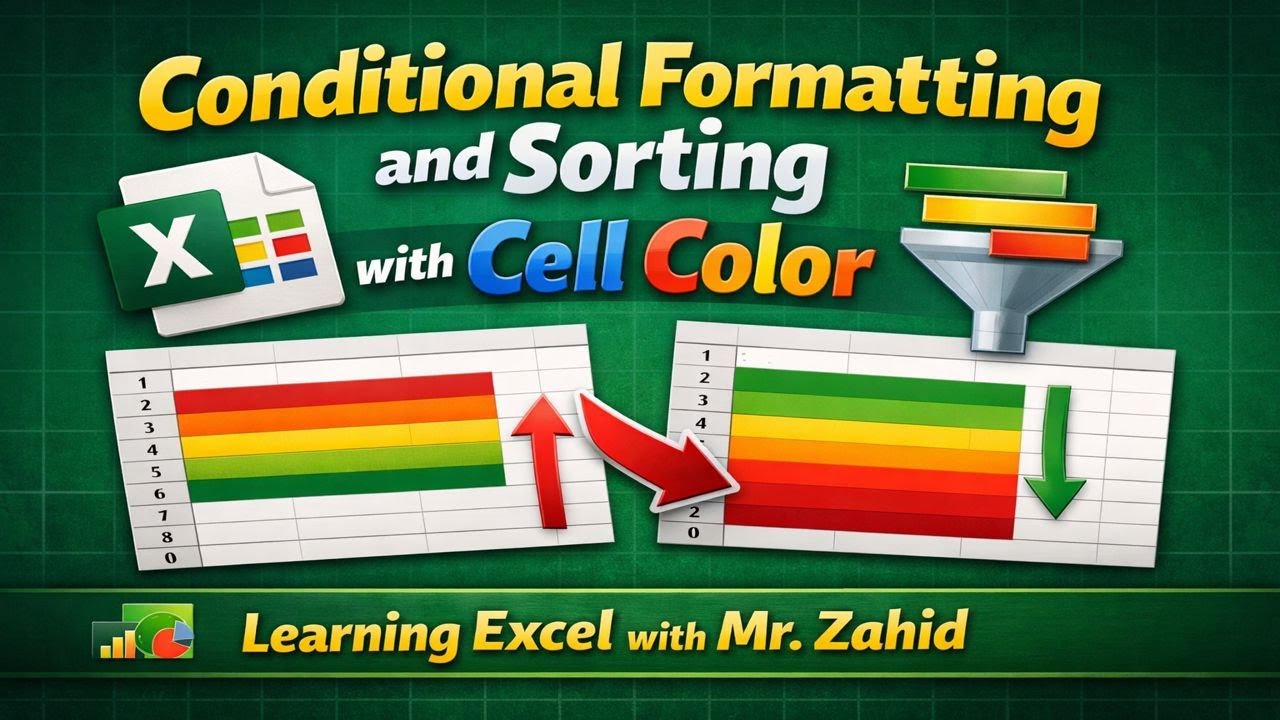 Conditional Formatting and Sorting with Cell Color - YouTube