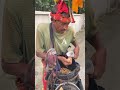 A seller is playing the flute while selling snacks #viralshorts #shortsvideo #amazing