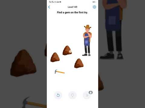 Easy game level 149 Find a gem on the first try walkthrough solution