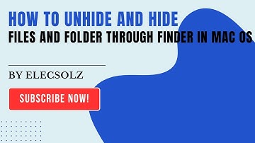 How to unHide and Hide files and folder through Finder in mac OS