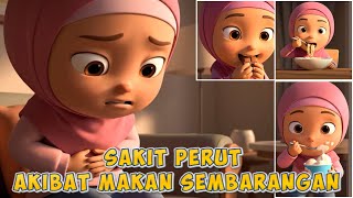 Cerita Anak Sakit Perut Akibat Makan Sembarangan | Animasi 3D