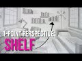 How to draw a shelf in 1-Point Perspective