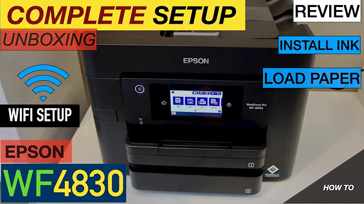 EPSON WF 4830 Setup, Unboxing, Install Ink, Wireless Setup Printing, Scanning Review.