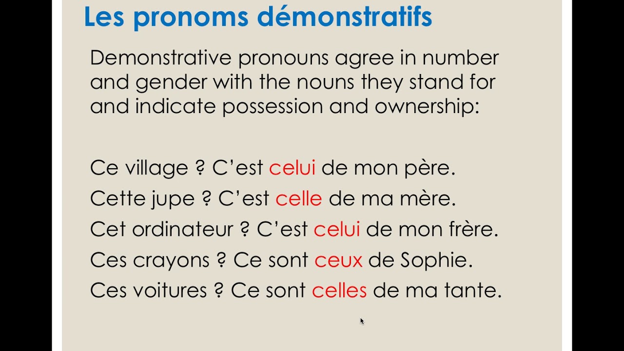 ilearn-french-demonstrative-adjs-pronouns-youtube