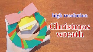 How To Fold A Christmas Wreath Origami Paper Craft Tutorial Christmas