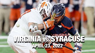 Virginia vs. Syracuse Full Game Replay | ACC Men's Lacrosse  (2022)