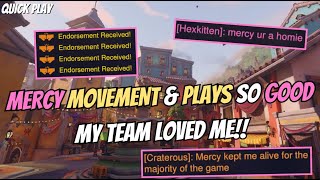 HUGE MERCY MOVEMENT & PLAYS! 🎀 Huge Rez!- S8 ✨ PC Mercy Gameplay ✨ ~ Overwatch 2