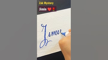 jimin - Comment your name - Calligraphy Writing #shorts #zakmystery #calligraphy #handwriting #chill