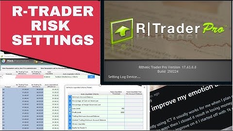 Rithmic platform (How to set risk parameters)